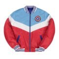 Bomber Jacket Máscara De Látex Capitán América Mujer