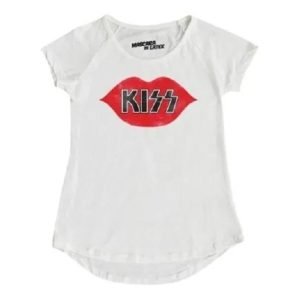 Playera Máscara De Látex Kiss Lips Mujer