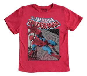 Playera Máscara De Látex Spider- Man Retro Niño