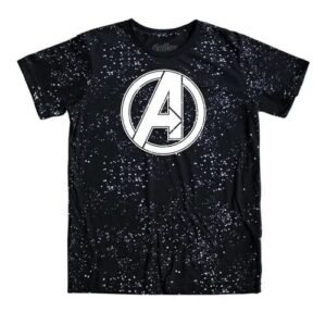 Playera Máscara De Látex Avengers Space Logo Niño