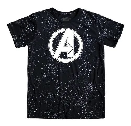 Playera Máscara De Látex Avengers Space Logo Niño