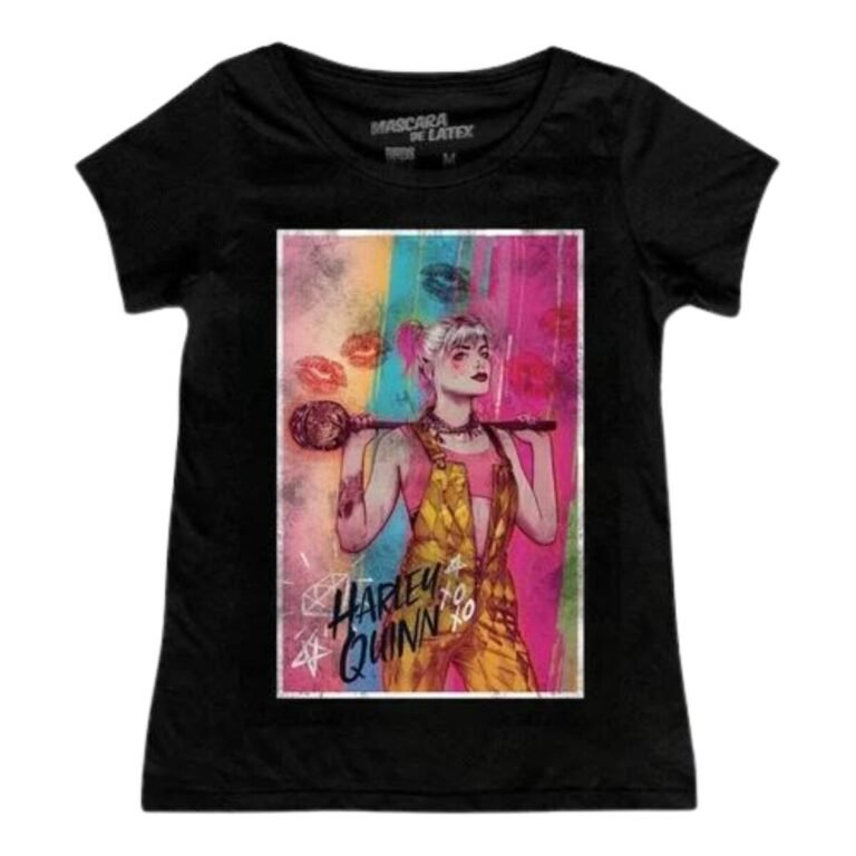 Playera Máscara De Látex Harley Lipstick Marks Mujer