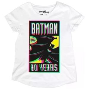 Playera Máscara De Látex Batman 80 Years Mujer
