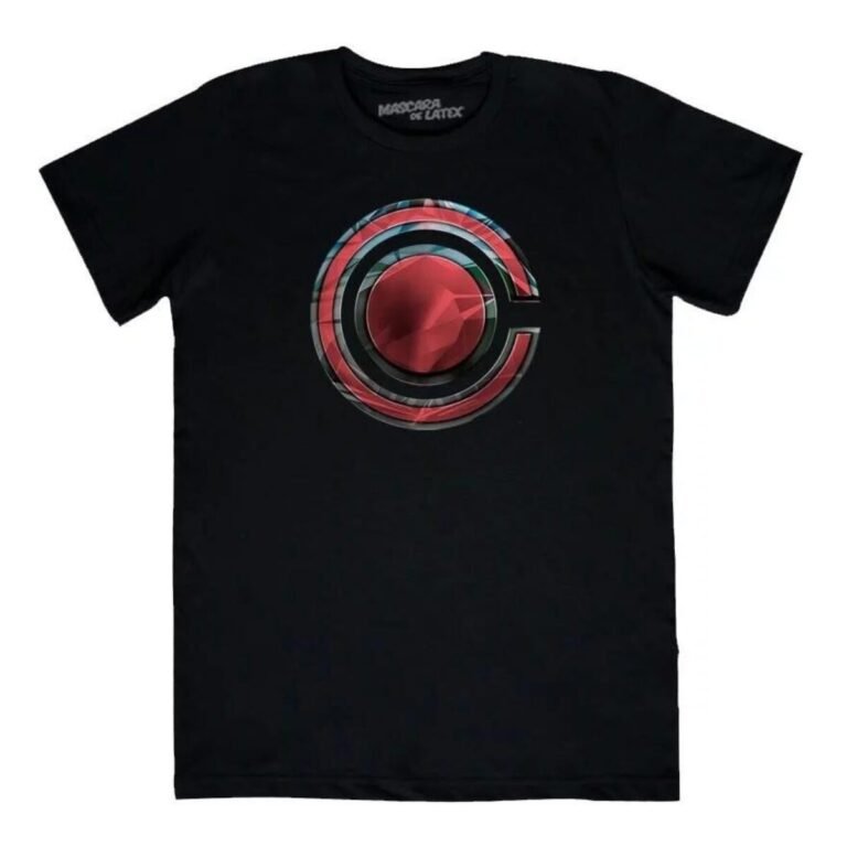 Playera Máscara De Látex JL Cyborg Logo Hombre