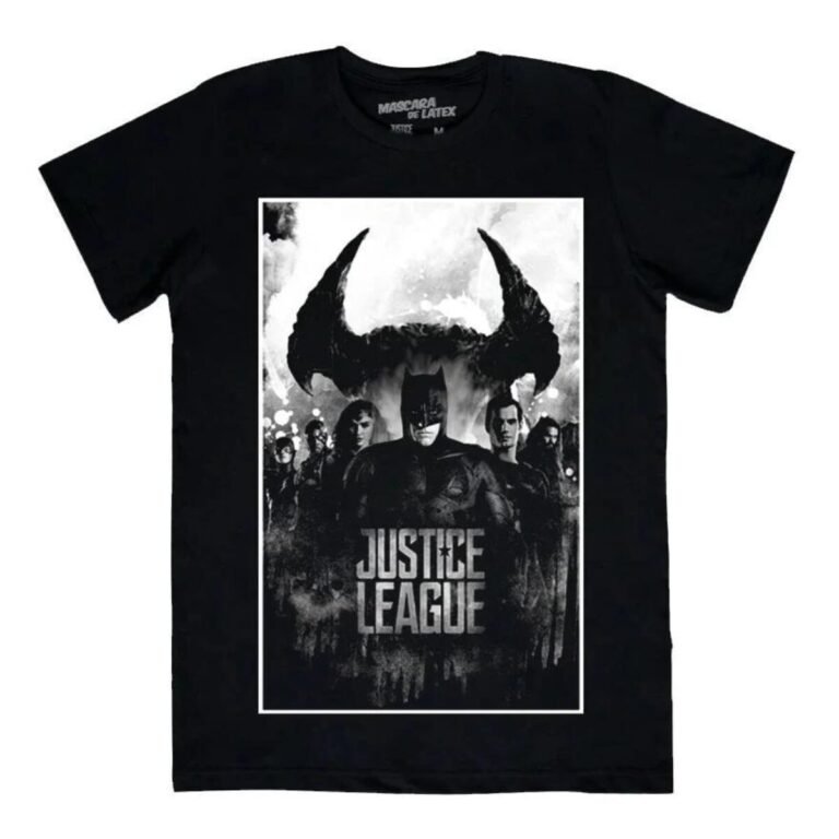 Playera Máscara De Látex Justice League Póster Hombre