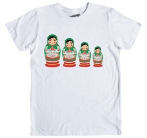 Playera Máscara De Látex Matrioshkas Hombre