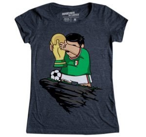 Playera Máscara De Látex El Rey Del Futbol Mujer