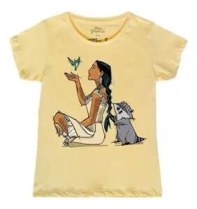 Playera Máscara De Látex Pocahontas Y Meeko Niña