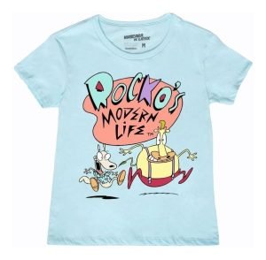 Playera Máscara De Látex Rocko Y Heffer Mujer