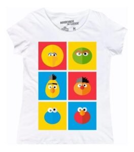 Playera Máscara De Látex Sésamo Emojis Mujer