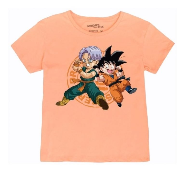 Playera Máscara De Látex Goten Y Trunks Mujer