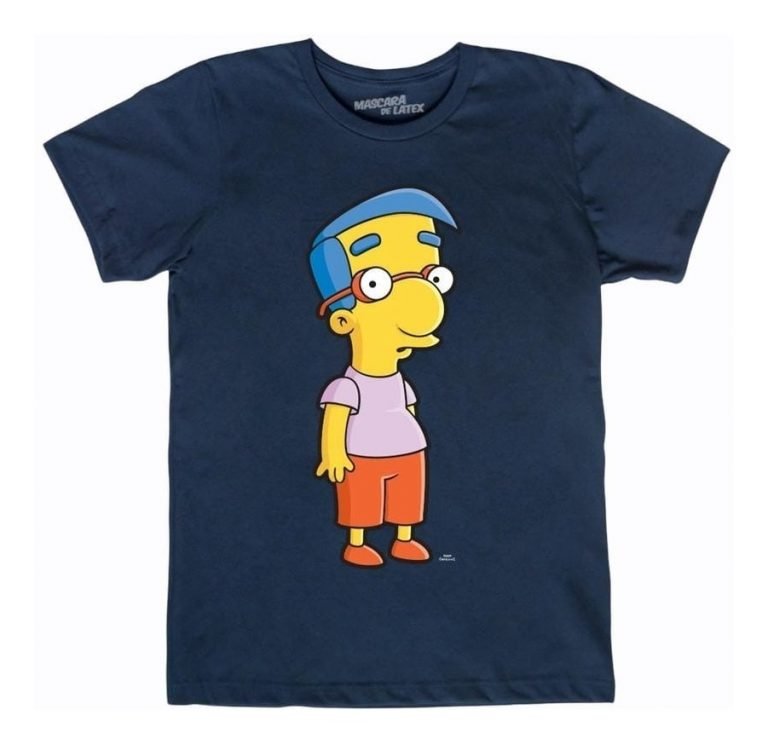 Playera Máscara De Látex Milhouse Van Houten Hombre