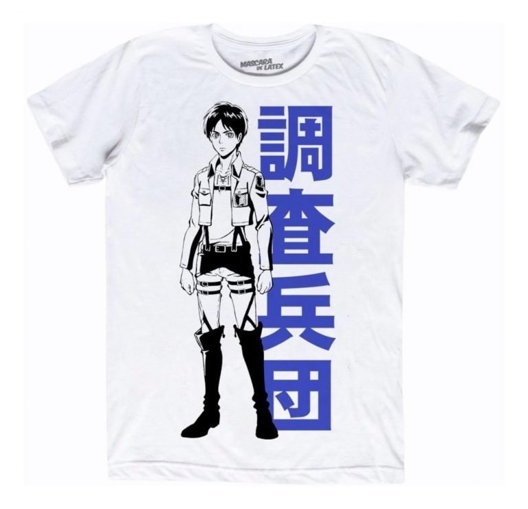 Playera Máscara de Látex Eren Jaeger Hombre