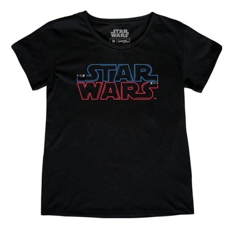 Playera Máscara De Látex Sables De Luz Mujer