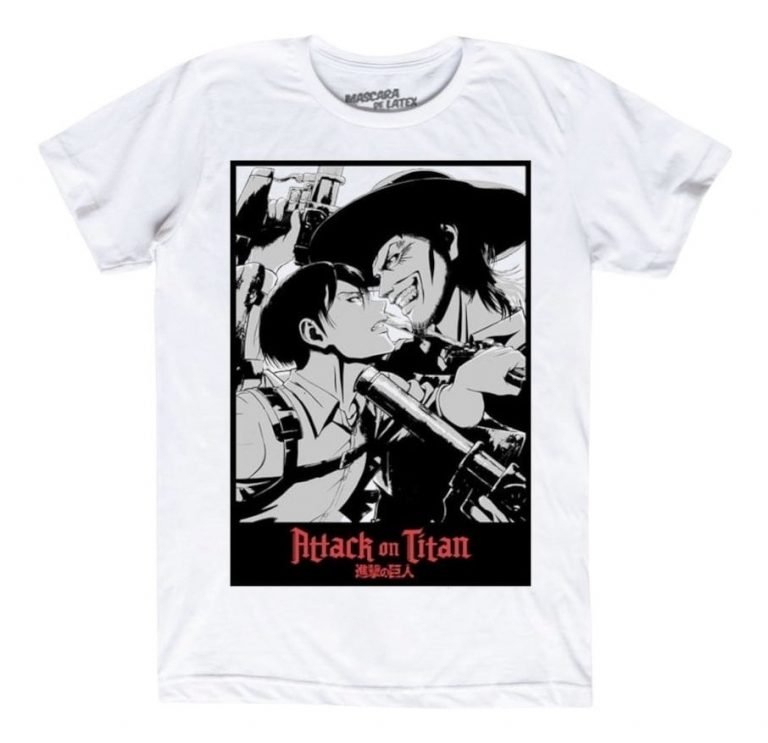 Playera Máscara De Látex Levi Versus Kenny Hombre