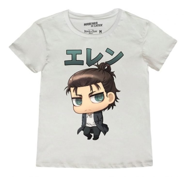 Playera Máscara de Látex Eren Chibi Mujer