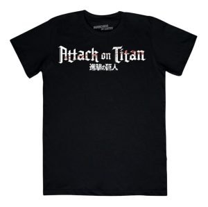 Playera Máscara De Látex Attack On Titan Logo Mlat Hombre