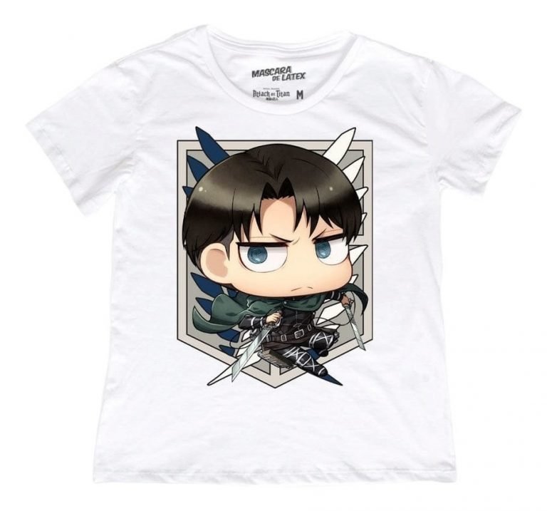 Playera Máscara De Látex Levi Chibi Mujer