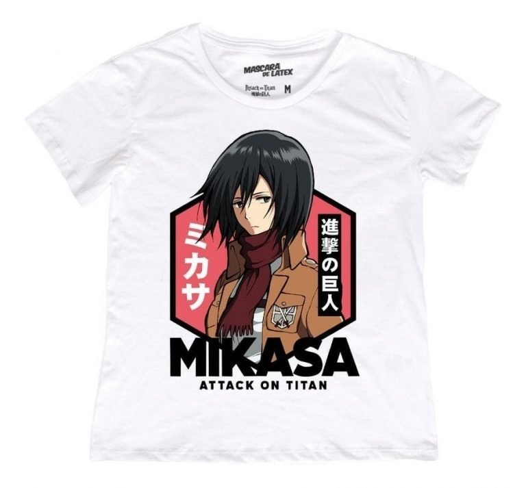 Playera Mascara De Latex Mikasa Ackerman Mujer