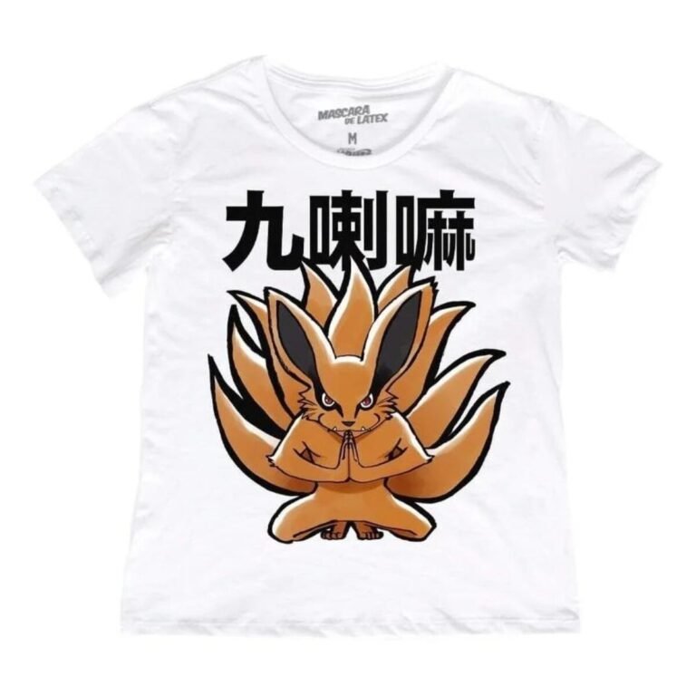 Playera Máscara De Látex Kurama Chibi Mujer