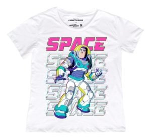 Playera Máscara De Látex Buzz In Space Mujer 