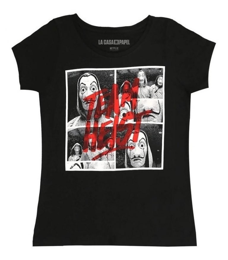 Playera Mascara De Látex Team Heist Mujer