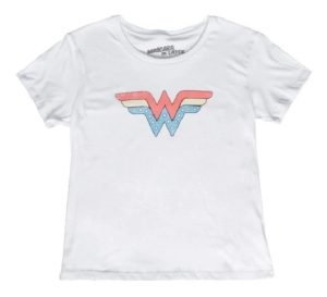 Playera Máscara De Látex Wonder Woman Old School Logo Mujer