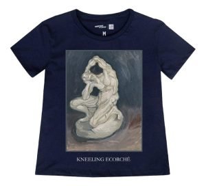 Playera Máscara De Látex Ecorché Arrodillado Mujer