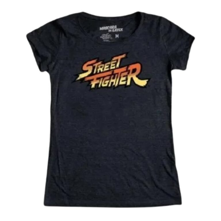 Playera Máscara De Látex Street Fighter Logo Mujer