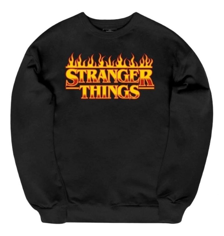 Pullover Máscara De Látex Stranger Things Flames Mujer