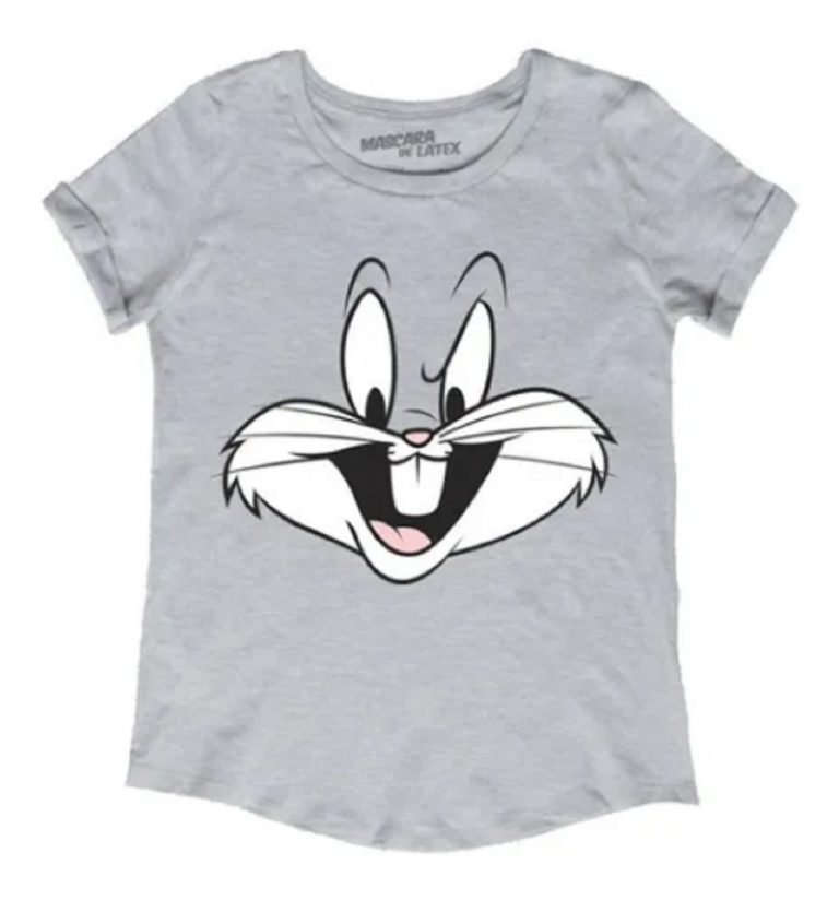 Playera Máscara De Látex Conejo Bugs Mujer