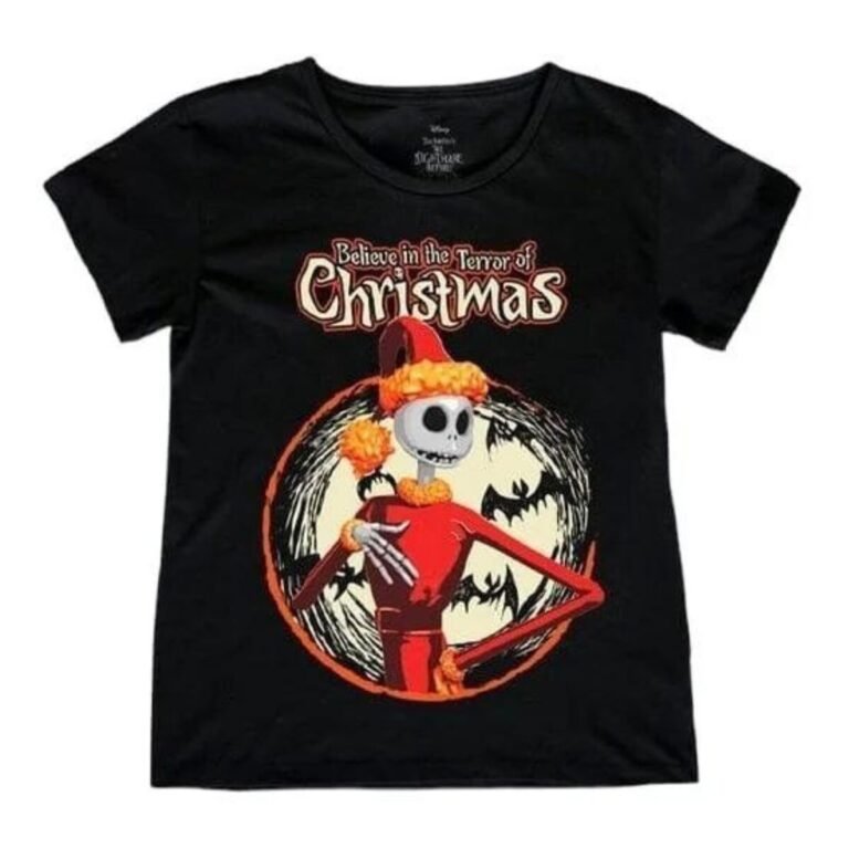 Playera Máscara De Látex Terror Of Christmas Mujer