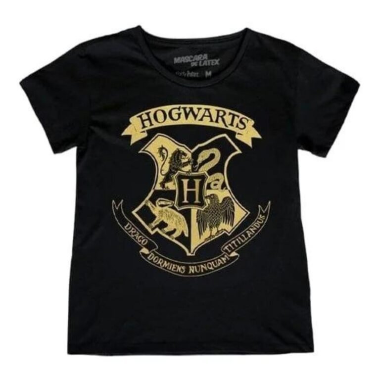 Playera Máscara De Látex Golden Hogwarts 2 Mujer