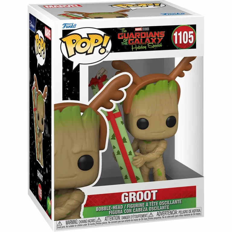 Funko Pop Marvel: Guardianes de la Galaxia Navidad – Groot