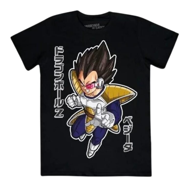 Playera Máscara De Látex Príncipe Saiyajin Hombre