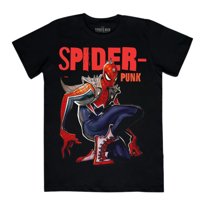 Playera Máscara De Látex Spider-Punk Hombre