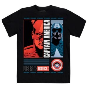 Playera Máscara De Látex Marvel Captain America Hombre