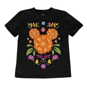 Playera Máscara De Látex Disney Mickey Cempasúchil Mujer