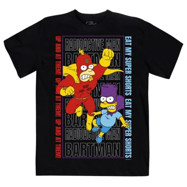 Playera Máscara De Látex Bartman & Radioactive Man Hombre