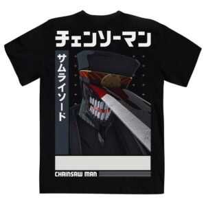 Playera Máscara De Latex Chainsaw Man Katana Man Hombre