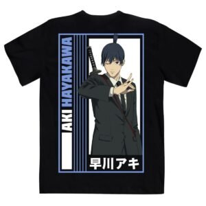 Playera Máscara De Latex Chainsaw Man Aki Hayakawa Hombre