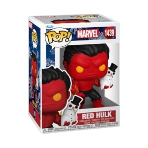 Funko Pop Marvel: Holiday - Red Hulk Con Muñeco De Nieve