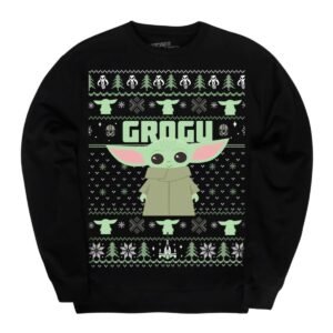 Pullover Máscara De Látex Star Wars Grogu Ugly Hombre