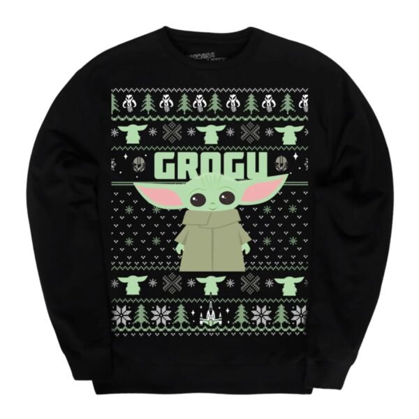 Pullover Máscara De Látex Star Wars Grogu Ugly Hombre