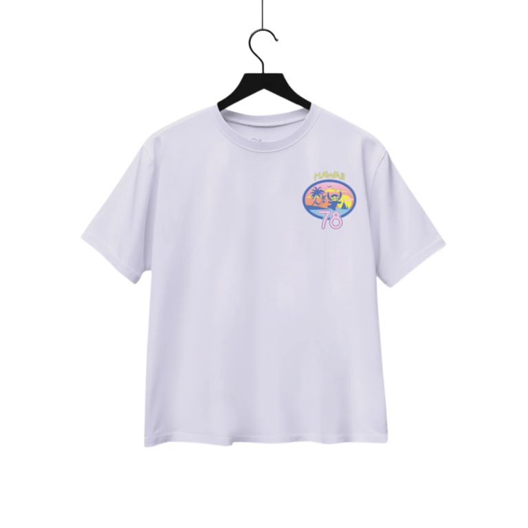 Playera Máscara De Látex Stitch Hawaii Surf Club Mujer