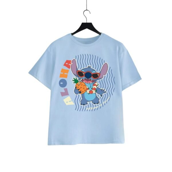 Playera Máscara De Látex Stitch Piña Colada Mujer