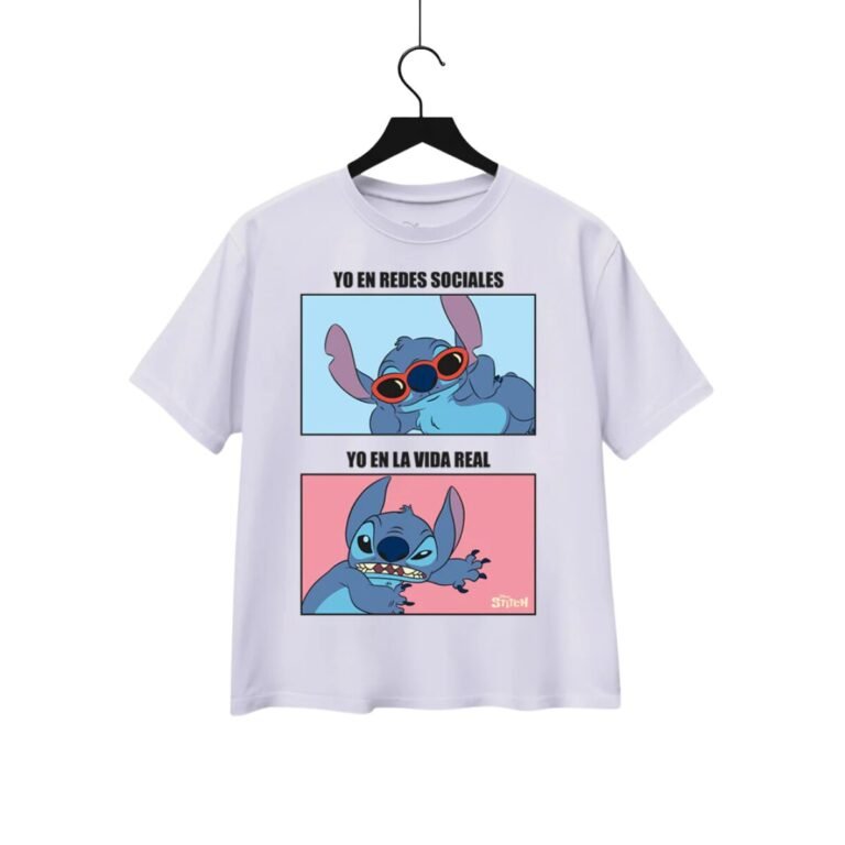 Playera Máscara De Látex Stitch Bipolar Mujer