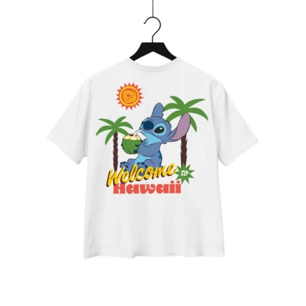 Playera Máscara De Látex Stitch Welcome To Hawaii Mujer