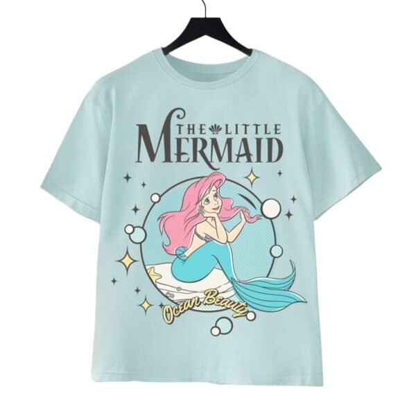 Playera Máscara De Látex Disney Ariel Ocean Beauty Mujer