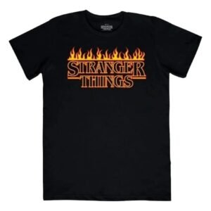 Playera Máscara De Látex Stranger Things Logo Hombre